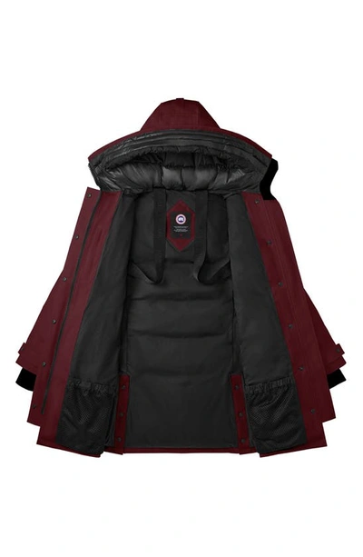 Canada Goose Shelburne Water Resistant 625 Fill Power Down Parka In Garnet Stone -grenat