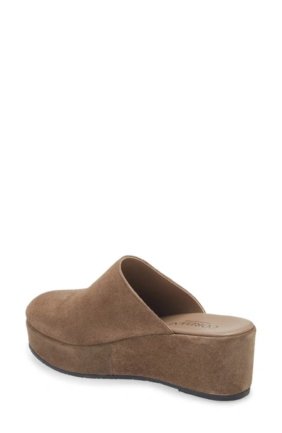 Cordani Camryn Platform Wedge Mule In Crosta Fango