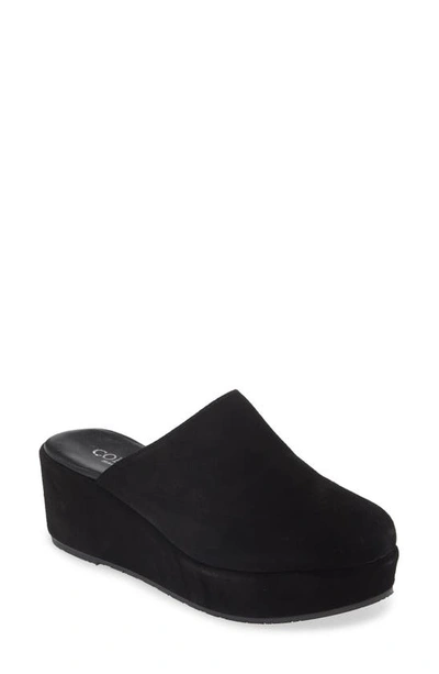 Shop Cordani Camryn Platform Wedge Mule In Crosta Nero