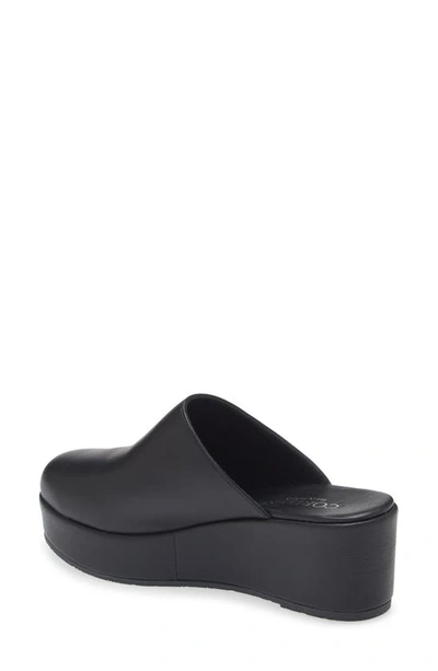 Shop Cordani Camryn Platform Wedge Mule In Nappa Nero