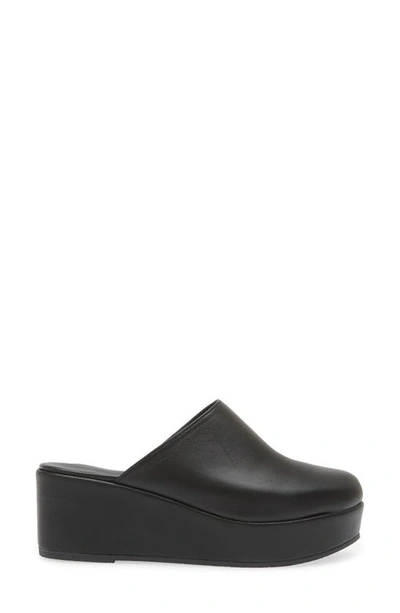 Shop Cordani Camryn Platform Wedge Mule In Nappa Nero