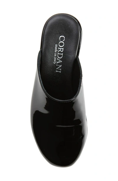 Cordani Camryn Platform Wedge Mule In Vernice Synth Nero
