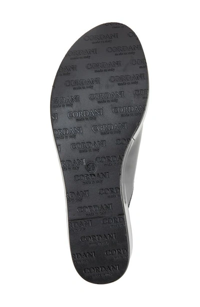 Cordani Camryn Platform Wedge Mule In Vernice Synth Nero