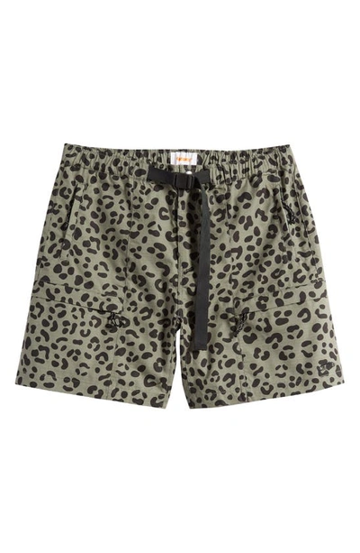 Shop Checks Leopard Print Ripstop Climbing Shorts