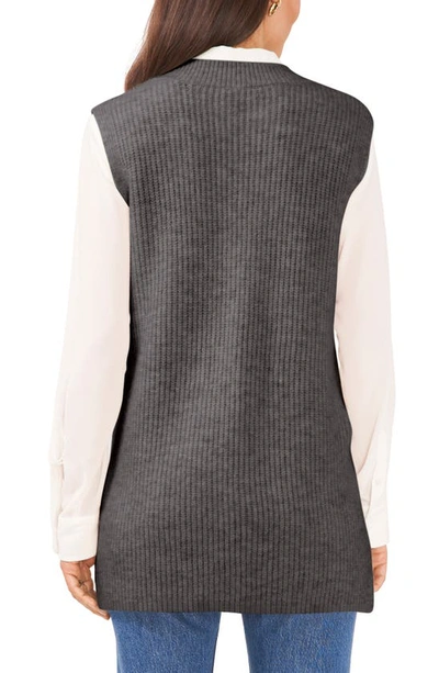 Shop Vince Camuto Shaker Stitch Sweater Vest In Medium Heather Grey