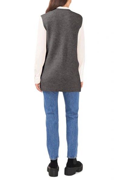 Shop Vince Camuto Shaker Stitch Sweater Vest In Medium Heather Grey