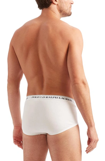Polo Ralph Lauren Cotton Logo Waistband Briefs, Pack Of 4 In White