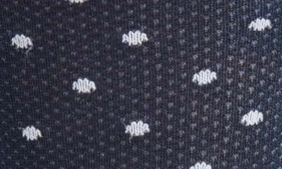 Shop Edward Armah Polka Dot Pima Cotton Blend Dress Socks In Navy