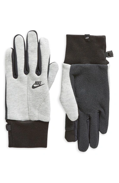 Shop Nike Tech Fleece 2.0 Therma-fit Gloves In Grey