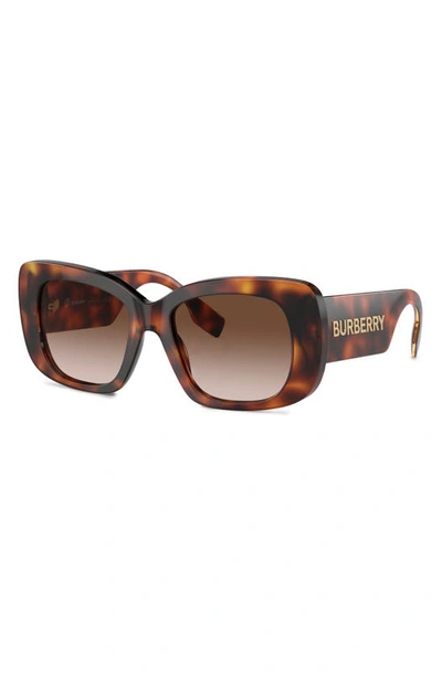 Shop Burberry 52mm Gradient Square Sunglasses In Light Havana