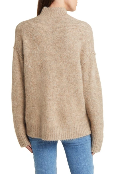 Shop Rails Kacia Alpaca Blend Mock Neck Sweater In Oatmeal