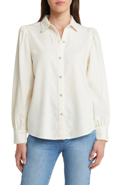 Shop Rails Angelica Embellished Button-up Shirt In Winter White