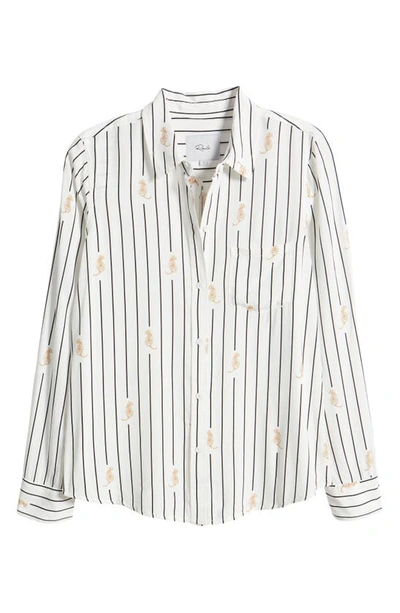 Shop Rails Kathryn Stripe Tiger Print Button-up Shirt In Striped Tigers