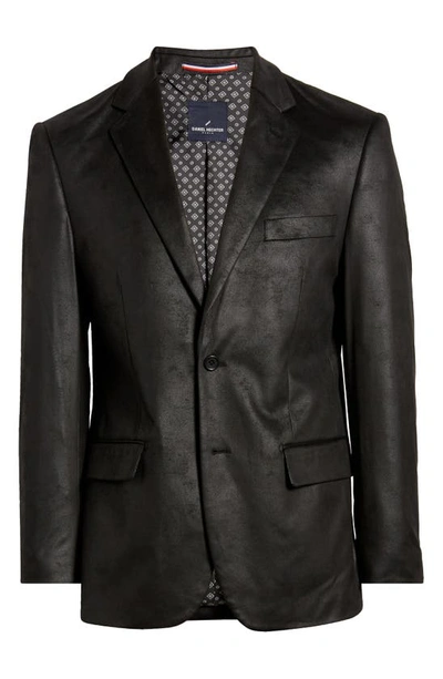 Shop Daniel Hechter Norris Faux Suede Blazer In Black