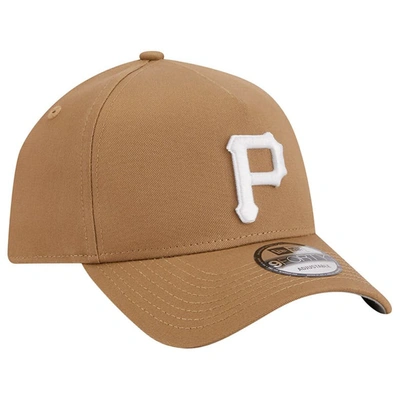Shop New Era Khaki Pittsburgh Pirates A-frame 9forty Adjustable Hat