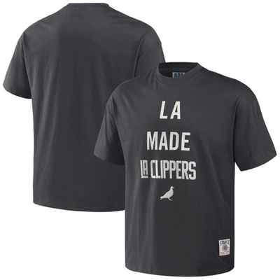 Shop Staple Nba X  Anthracite La Clippers Heavyweight Oversized T-shirt