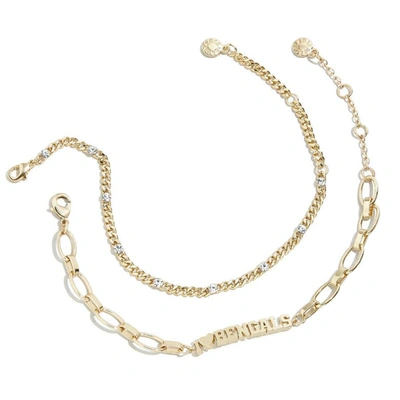 Shop Wear By Erin Andrews X Baublebar Gold Cincinnati Bengals Linear Bracelet Set