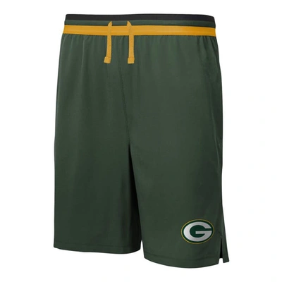 Shop Outerstuff Green Green Bay Packers Cool Down Tri-color Elastic Training Shorts