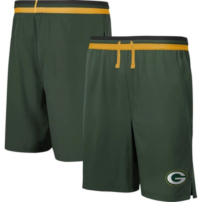 Shop Outerstuff Green Green Bay Packers Cool Down Tri-color Elastic Training Shorts