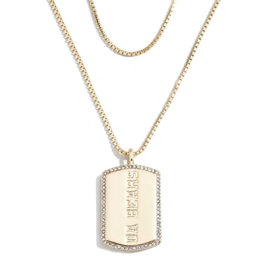 Shop Wear By Erin Andrews X Baublebar Chicago Bears Gold Dog Tag Necklace