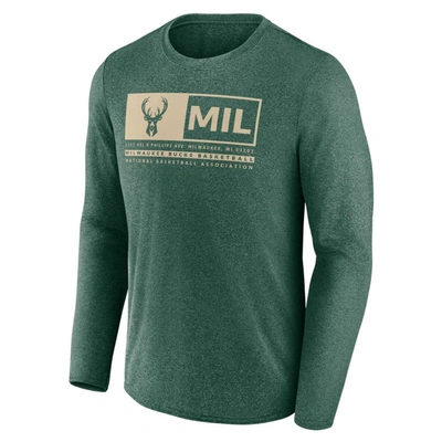 Shop Fanatics Branded Hunter Green Milwaukee Bucks Three-point Play T-shirt