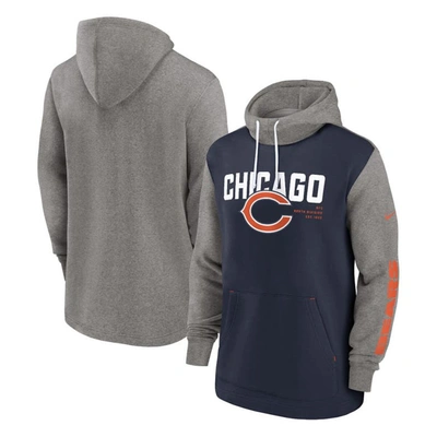 Shop Nike Navy Chicago Bears Fashion Color Block Pullover Hoodie