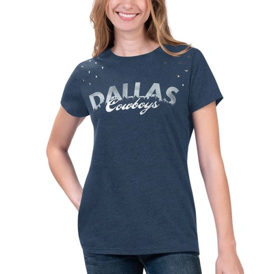 Shop G-iii 4her By Carl Banks Heathered Navy Dallas Cowboys Main Game T-shirt