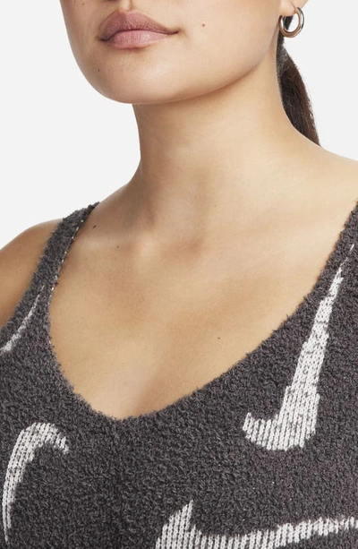 Shop Nike Cozy Knit Bralette In Medium Ash/ Light Ore Brown