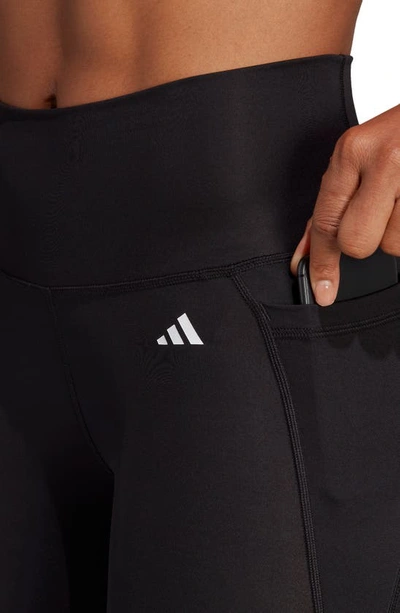 Shop Adidas Originals Optime Stash Pocket High Waist 7/8 Leggings In Black