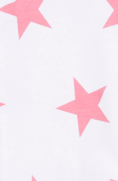 Shop Sammy + Nat Signature Print Cotton Footie In Pink Stars