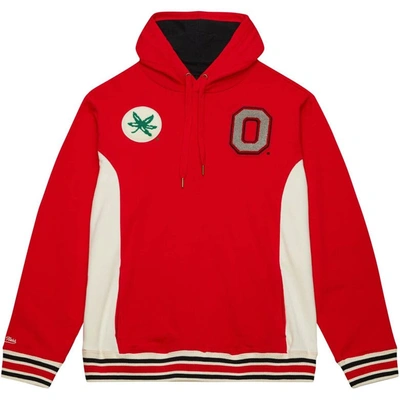 Shop Mitchell & Ness Scarlet Ohio State Buckeyes Team Legacy French Terry Pullover Hoodie