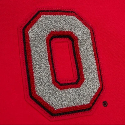 Shop Mitchell & Ness Scarlet Ohio State Buckeyes Team Legacy French Terry Pullover Hoodie