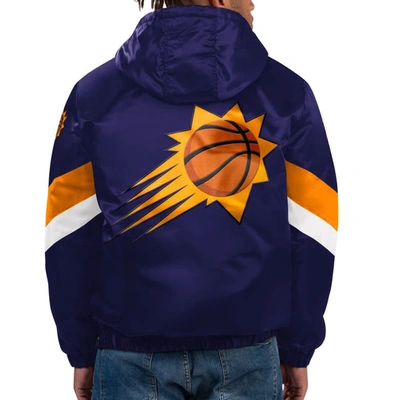 Shop Starter Purple Phoenix Suns Force Play Satin Hoodie Half-zip Jacket