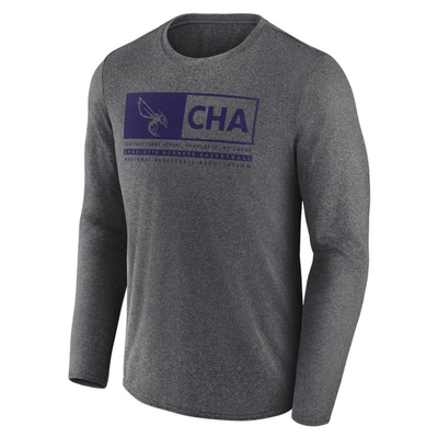 Shop Fanatics Branded Heather Charcoal Charlotte Hornets Three-point Play T-shirt