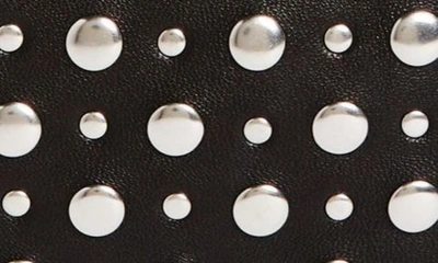 Shop Clare V Silver Stud Embellished Leather Clutch With Tabs In Black Nappa W/ Silver Studs