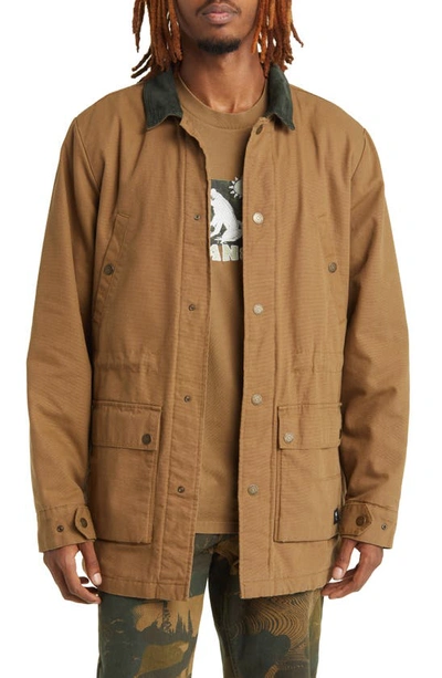 Shop Vans Crosswinds Canvas Chore Coat In Deep Forest-kangaroo