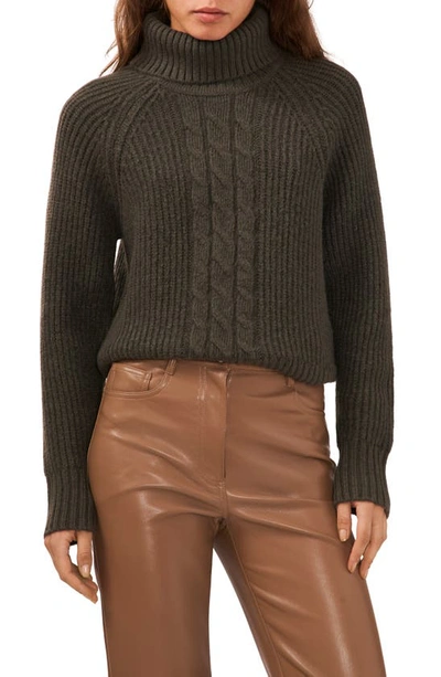 Shop 1.state Back Cutout Turtleneck Sweater In Enigma