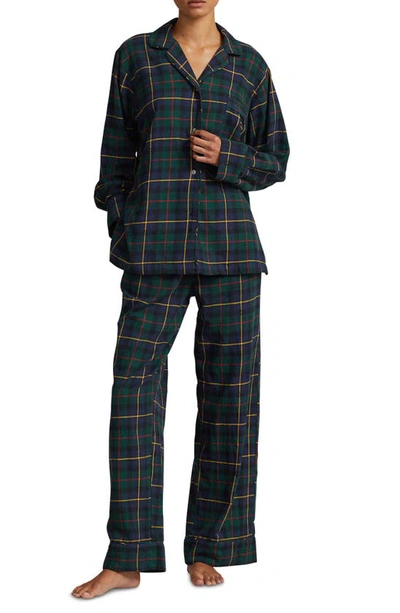 Shop Polo Ralph Lauren Madison Plaid Organic Cotton Pajamas In Polo Tartan