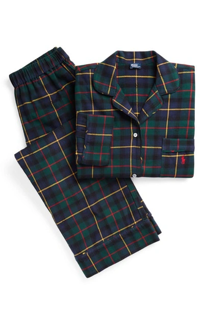 Shop Polo Ralph Lauren Madison Plaid Organic Cotton Pajamas In Polo Tartan