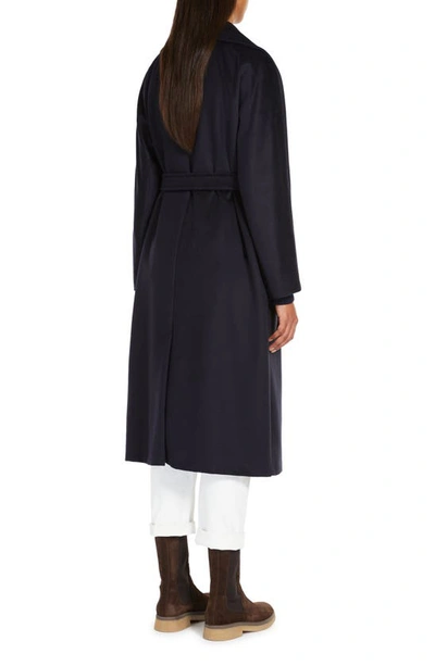 Weekend Max Mara Resin Wool Coat In Navy