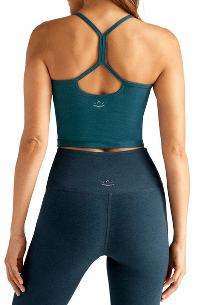 Beyond Yoga Space Dye Crop Tank In Blue Gem Heather