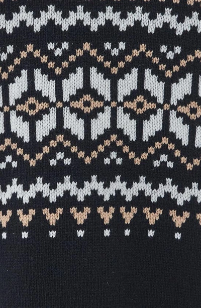 Barbour Cleaver Fair Isle Wool Blend Sweater In Black Multi