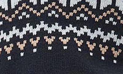 Barbour Cleaver Fair Isle Wool Blend Sweater In Black Multi