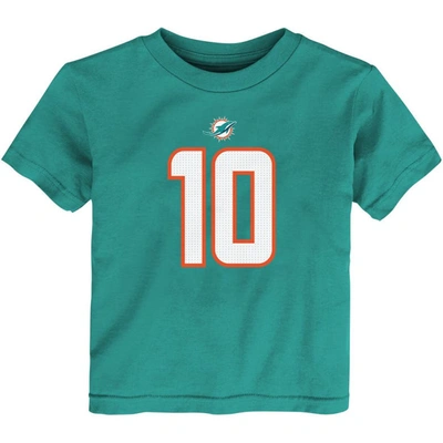 Shop Nike Toddler  Tyreek Hill Aqua Miami Dolphins Player Name & Number T-shirt