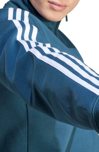 Shop Adidas Originals 3-stripes Pullover In Arctic Night/ White