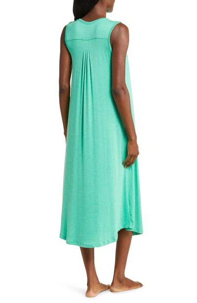 Shop Papinelle Kate Pleated Nightgown In Spearmint