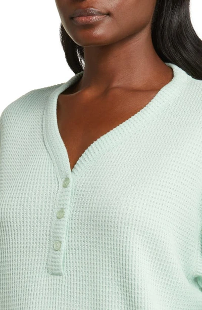 Shop Papinelle Waffle Knit Pajamas In Mint