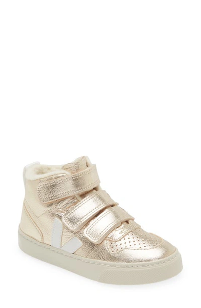 Shop Veja Kids' V-10 Chromefree™ Sneaker In Platine White