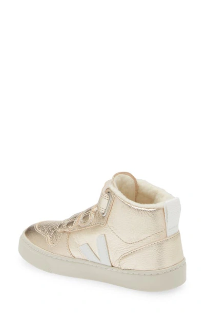 Veja Kids' V-10 Chromefree™ Sneaker In Platine White