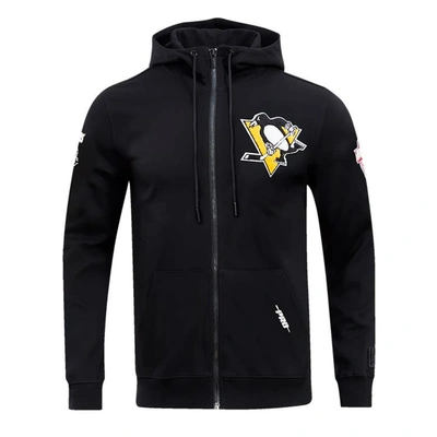 Shop Pro Standard Black Pittsburgh Penguins Classic Chenille Full-zip Hoodie Jacket
